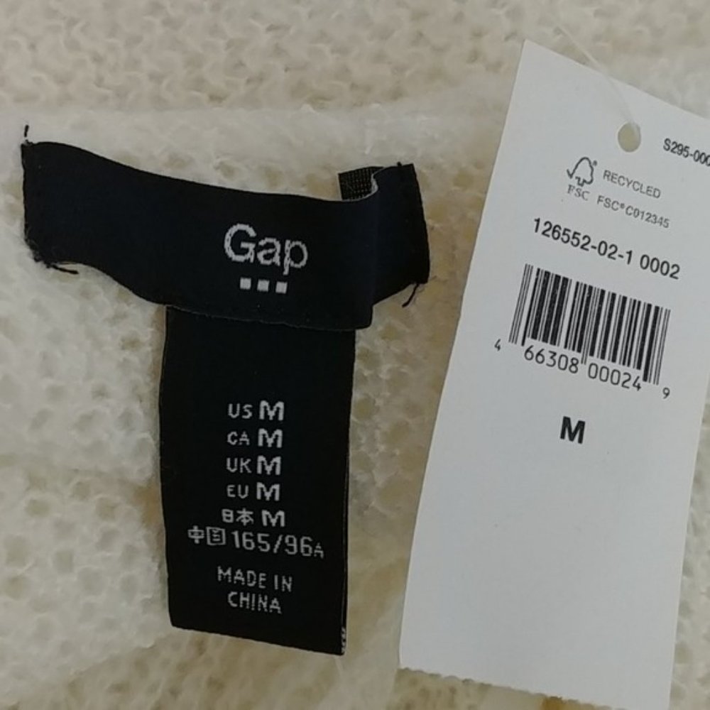 GAP Cowl Neck Cream Sweater Long Sleeve NEW W/ TAG - Picture 2 of 10